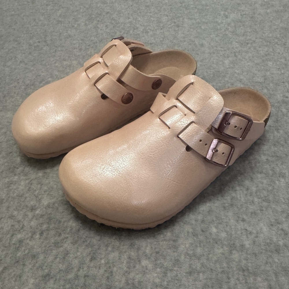 Birkenstock Kids Boston Clogs‎ Metallic Rose Pink Size 33 EU 2 US Kids